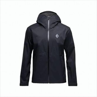 Black Diamond Minimalist Black Nylon Jacket With Tailored Fit