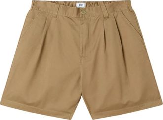 Obey Short Shorts - Heren - Bermuda - Bruin - W30 - Katoen - Korte Broeken