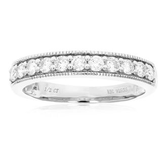 Vir Jewels 1/2 cttw Lab Grown Diamond Wedding Band in Sterling Silver For Women