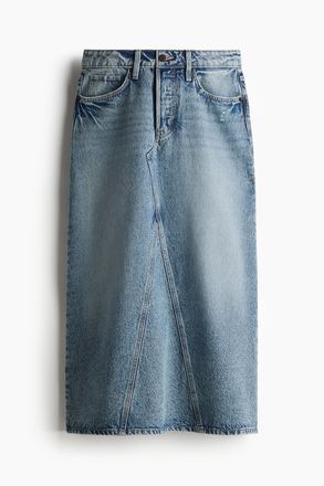 H&M Jeansjupe in A-Linie - Denimblau
