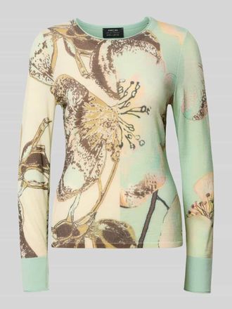 Marc Cain Slim Fit Longsleeve aus reiner Schurwolle in Sand, Gr&ouml;&szlig;e 34