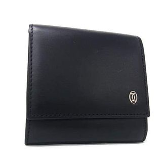 Cartier Black Leather Coin Purse/Coin Case (Pre-Owned)