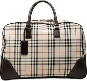Burberry Pre-owned Burberry House Check Canvas Travel Bag Ladies 93CP2REG07QHX8P7