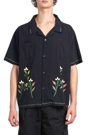 Profound Floral Camp Shirt in Black at Nordstrom, Size Medium