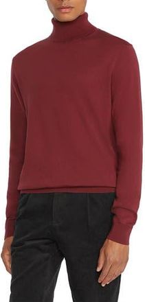 Jack Victor Wool, Silk & Cashmere Turtleneck Sweater in Burgundy at Nordstrom Rack, Size Xx-Large