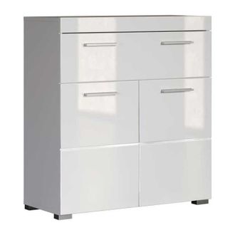 Trendteam Meuble Bas De Salle De Bain Amanda - Blanc - 2 Portes + 1 Tiroir - L73 X P31 X H79 Cm - Trendteam