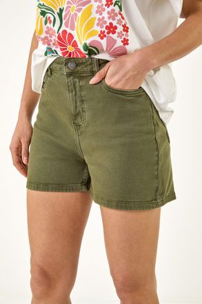 DUSK High Waisted Denim Stretch Shorts