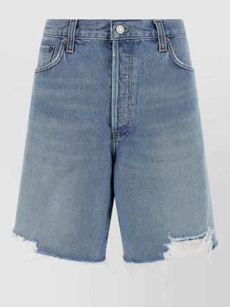 A Gold E indra denim bermuda shorts belt loops