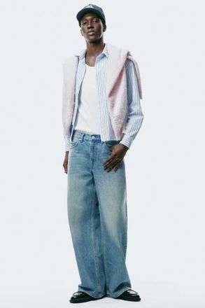H&M Wide Jeans in Light Denim Blue at Nordstrom, Size 30 X 30