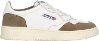 Autry White Medalist Low Leather-Blend Sneakers