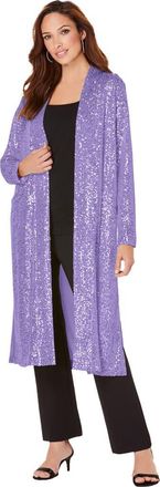 Roaman's Plus Size Sequin Duster in Vintage Lavender at Nordstrom, Size 24