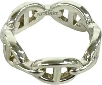 Herm&egrave;s Silver Silver 925 Band Ring (Pre-Owned)