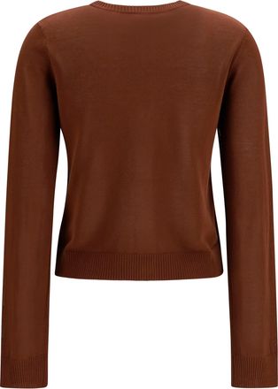 Ganni Womens Diamond-Pattern Cardigan Tiramisu Cotton Sweater