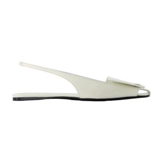 Courr&egrave;ges Fold Iced Leather Slingbacks