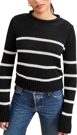 La Ligne Mini Marina Sweater in Black/cream at Nordstrom, Size X-Large