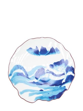 Seletti landscape porcelain dessert plate - unisex - Porcelain - One Size - Blue