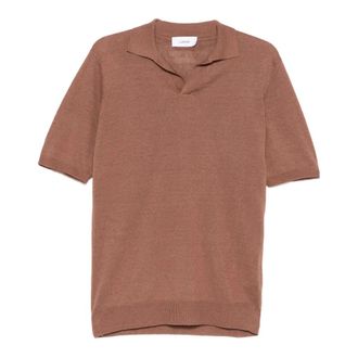 Lardini V-neck Knitwear, male, Brown, Size: XL V-neck Knitwear