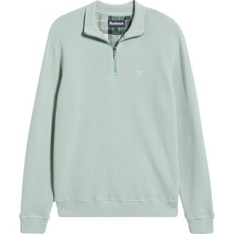 Barbour Ravensworth Quarter Zip Pullover in Dusty Slate at Nordstrom, Size Xx-Large