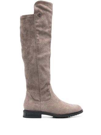 Keys logo-detail boots - women - Fabric/Fabric/Rubber - 40 - Neutrals