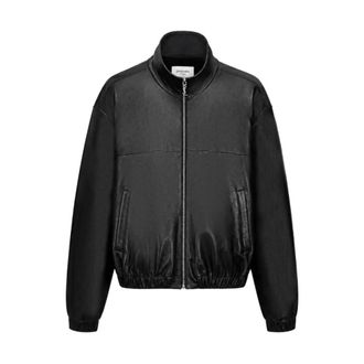 Saint Laurent Cassandre Jacket - Heren - Leren en Su&egrave;de Jassen - Zwart - L - Jassen