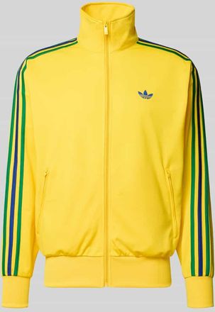 adidas Originals Regular Fit Trainingsjacke mit mehrfarbigen Kontraststreifen Modell FIREBIRD TT in GELB, Gr&ouml;&szlig;e M