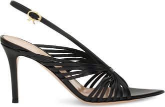 Gianvito Rossi Muse 85 Sandal in Black Leather at Nordstrom, Size 36.5
