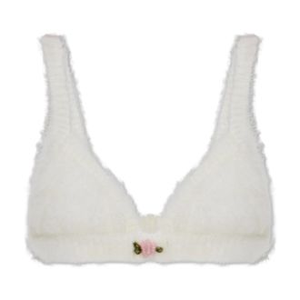 Alessandra Rich Wollen beha - Dames - BHs - Wit - 2XS - Wol - Ondergoed