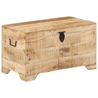 vidaXL Cofre De Almacenamiento De Madera De Mango Rugoso Vidaxl