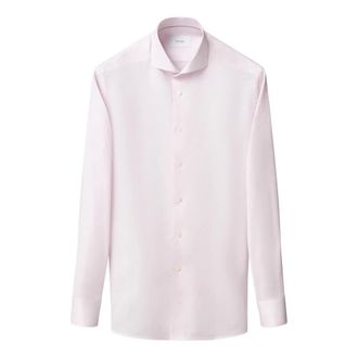 Eton Semi Solid Slim Fit Signature Twill overhemd - Heren - Zakelijke Overhemden - Roze - XL - Katoen - Overhemden