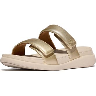 FitFlop Fitflop F-Mode Go Polyurethane Womens Platino Sandals - Silver Pu - Size UK 6