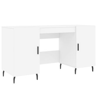 Berkfield Home Desk White 140x50x75 cm Engineered Wood | Size: 140 x 50 x 75 cm