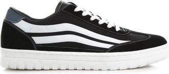 Paul Smith Zwarte Park Trainers met Dubbele Streep - Heren - Sneakers - Zwart - 40 EU - Katoen - Schoenen