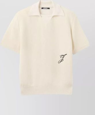 Jacquemus polo short sleeves ribbed collar hem cuffs