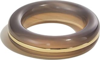 By Pariah 14kt gouden ring met agaat - Grijs