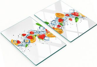 OEM Tablas De Servir De Cristal Para Cocina Con Estampado De Frutas Y Hielo, 2 X 40 X 52 Cm