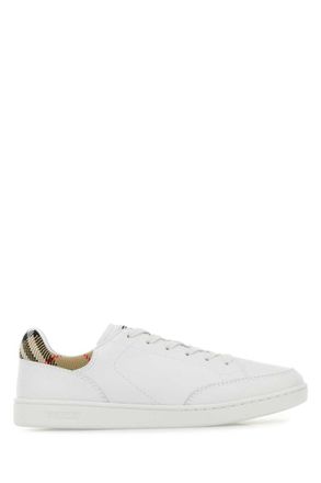 Burberry White Leather Sneakers