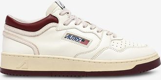 Autry Niedrige Schn&uuml;rsneakers aus Glattleder Med-Way Syrah