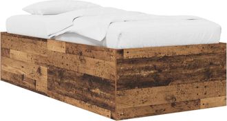 vidaXL Estructura De Cama De Suelo Madera Envejecida 80 X 200 Cm Vidaxl