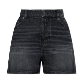 Diesel Shorts De-Jiro - Dames - Denim shorts - Grijs - W24 - Katoen - Korte Broeken