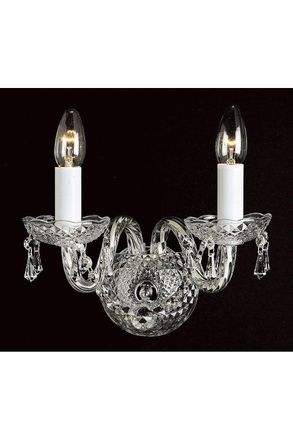 Netlighting Modra Crystal Trimmed Wall Candle Wall Lamp in Grey