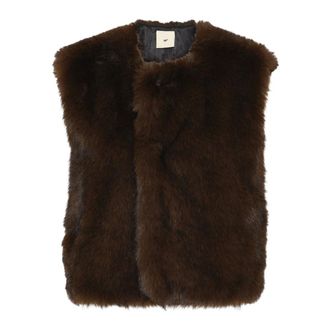 Julie Fagerholt - Heartmade Barsea Vest - Dames - Jassen - Bruin - Maat: XL Poliester