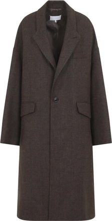 Maison Margiela Dames, Mantels, Bruin, Maat: XS Wol
