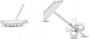 Allurez 0.06ct 14k White Gold Diamond Earrings