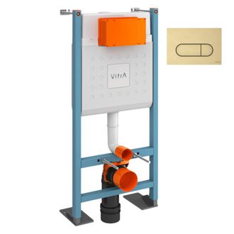 Vitra Estructura Autoportante Vitra V-fix Core + Placa Root Round Brushed Gold
