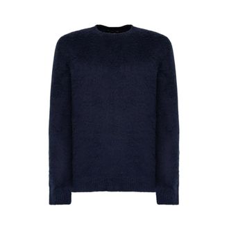 Roberto Collina Truien & Vesten, Heren, Blauw, XL, Katoen, Zachte katoenen crew neck sweater
