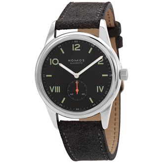 NOMOS Glash&uuml;tte Club Campus Hand Wind Black Dial Mens Watch 738