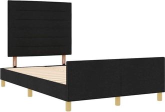 vidaXL vidaXL Black Fabric Bed Frame 160x200 cm
