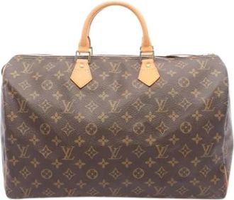 Louis Vuitton Pre-owned Monogram Canvas Handbag - Dames - Vintage Handtas - Bruin - ONE Size - Leer - Vintage