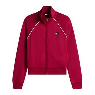 Tommy Jeans Zip-throughs, female, Red, M, Crew Neck Sweatshirt