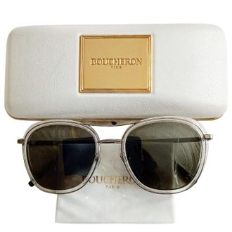 Boucheron Silver Tone Aviator Sunglasses